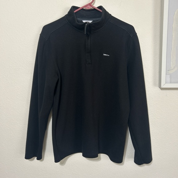 Calvin Klein Men's Black Zip-Up Sweater - Picture 1 of 8